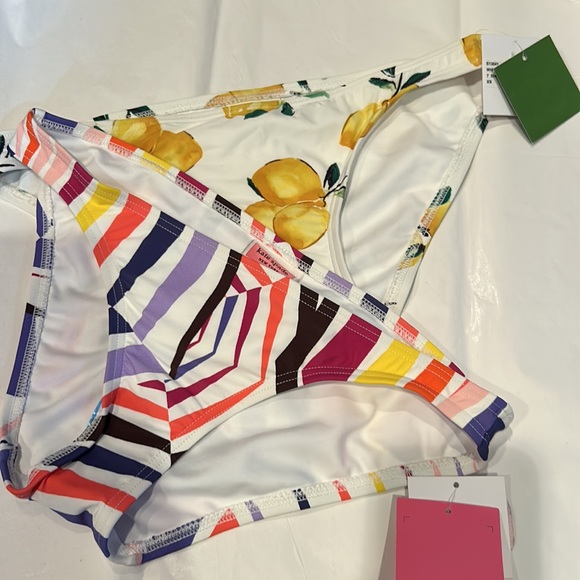 NWT KATE SPADE XS bundle lemons and multi stripe swim bottoms - Picture 8 of 8